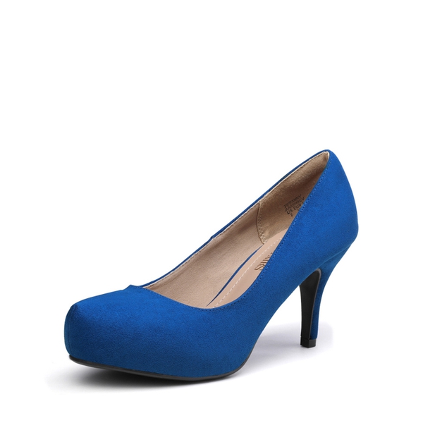 Classic Closed Toe 3 Inch Heels Pumps - ROYAL BLUE -  0